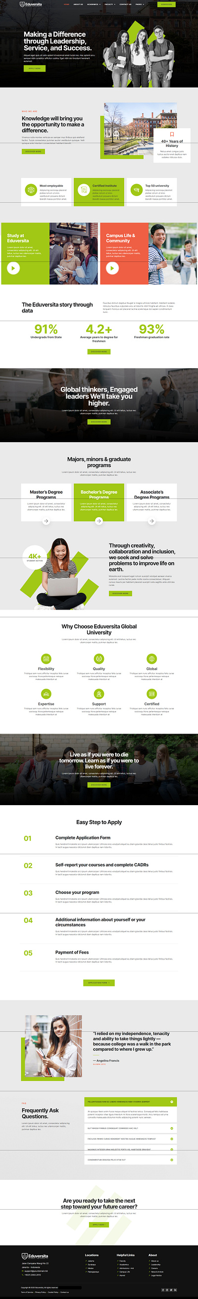 Education Website Concept-ii branding design graphic design ui ux website wordpress