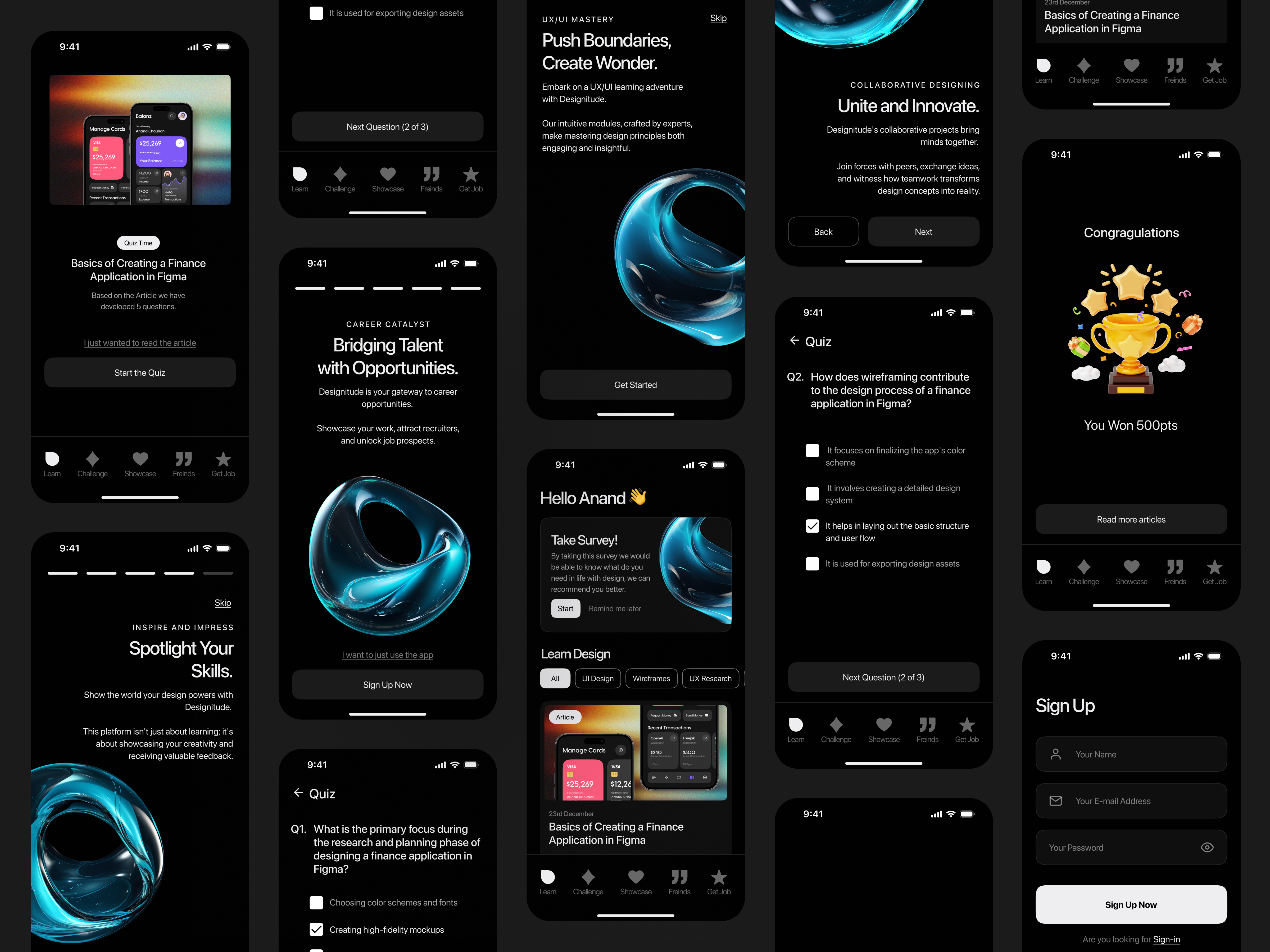 Designitude - Edtech Application animation edtech education education app learn ui learn ux mobile app motion graphics ui ui app ui courses ux app ux courses