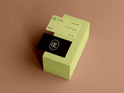 Business card Design for a Leather Workshop: artisan branding brown business card design emblem logo graphic design green illustration leather logo mockup workshop