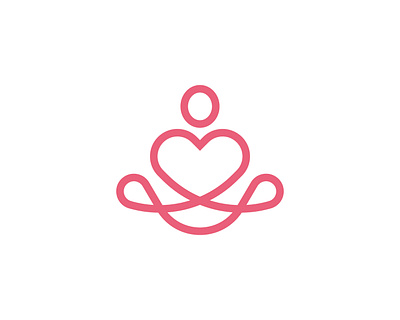 Yoga Love Logo monoline logo style woman