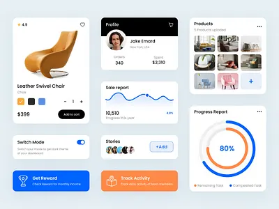 Web UI Kit for Furniture dashboard design figma furniture furniture ui kit furniture web ui kit gui interface product product design ui ui design ui kit ux web web design web interface web ui kit website