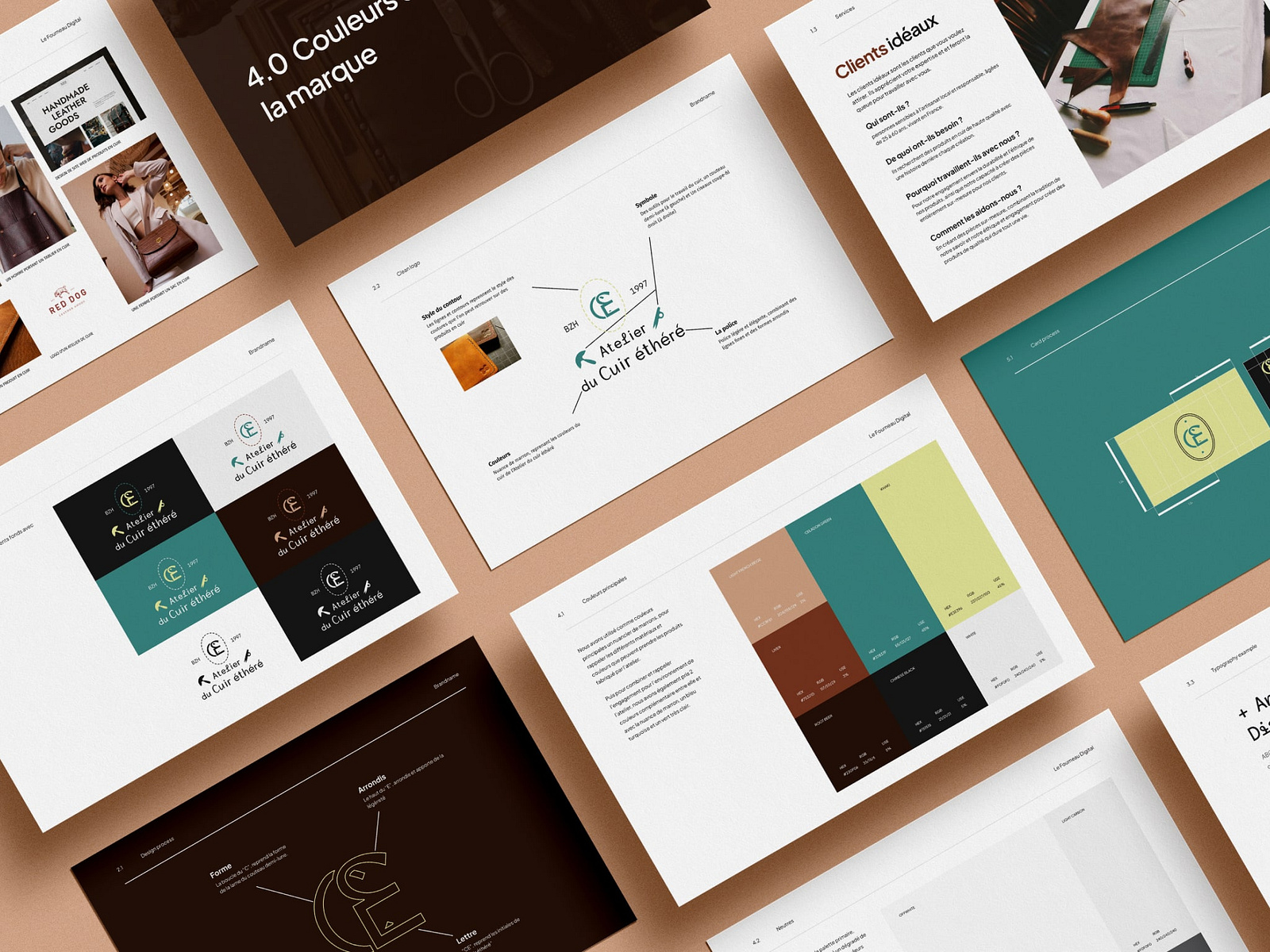 Brand Design Spread for a Leather Workshop by Ewan du Fourneau on Dribbble