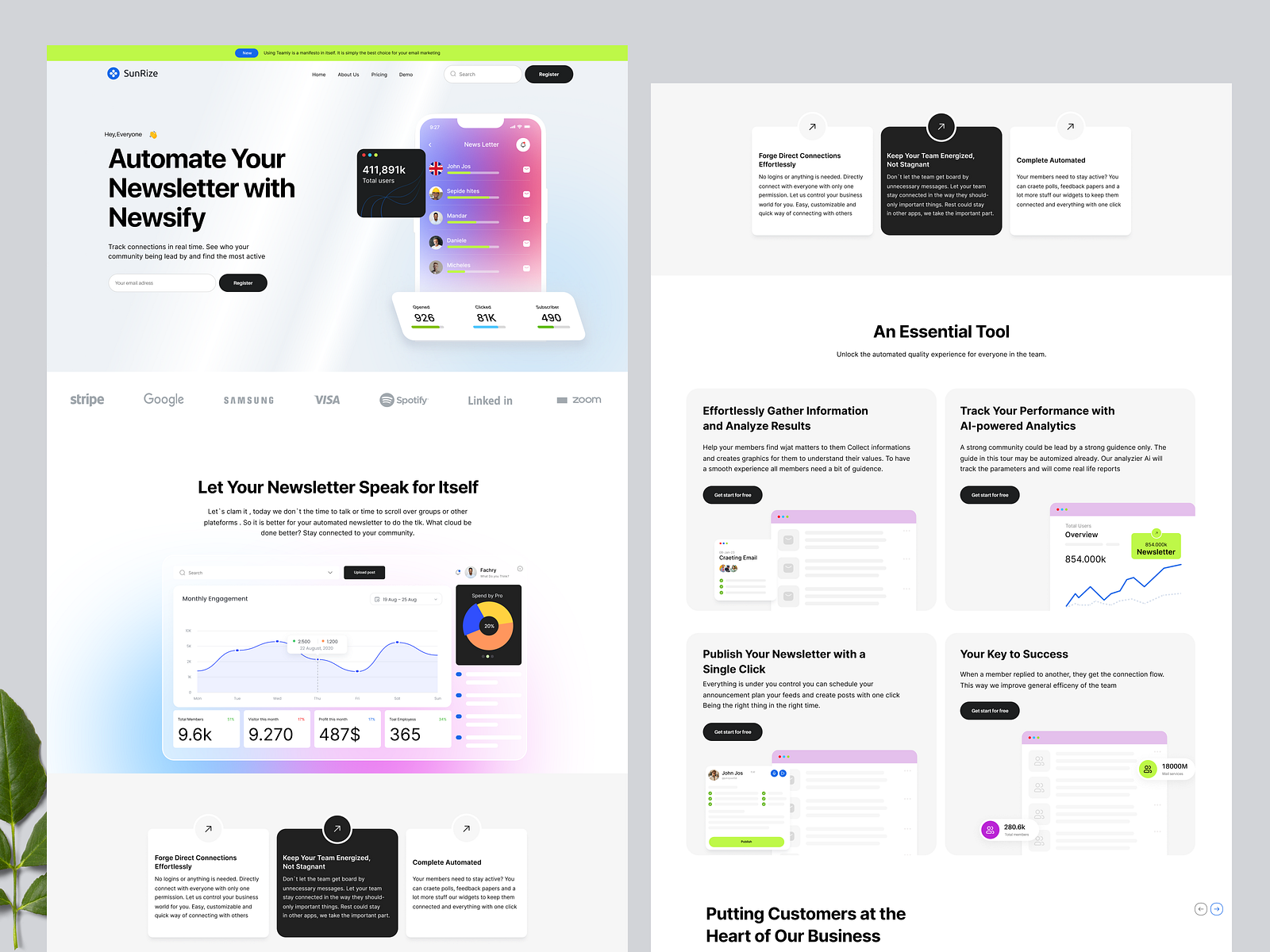 SaaS Landing Page by Rakibull Hassan on Dribbble