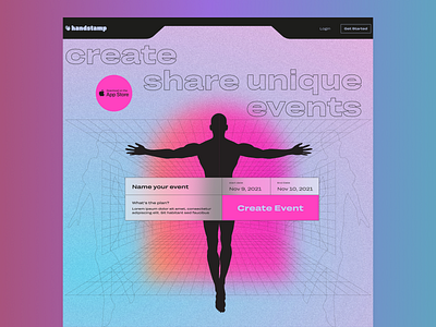 Event-creating website concept acid design event landing page party ui web webdesign