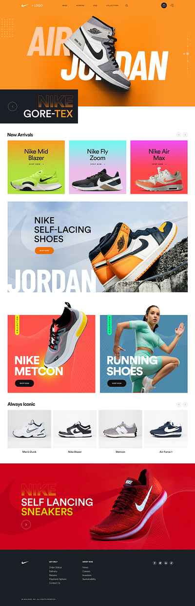 Nike website ui