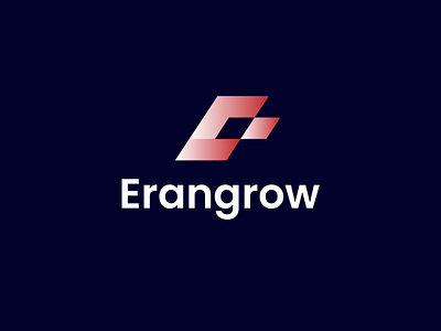 Erangrow Logo Design app brand identity company logo e concept e letter logo gradient logo grow logo growth logo logo brand logo modern