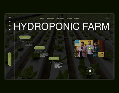 A web design for a hydroponic farm service provider farm webdesign farm website farm website design farm website interface farm websites farming website hydroponic farming