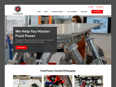 Fluid Power Central // Web Design academic coaching course engineering hydraulic online online course school web design