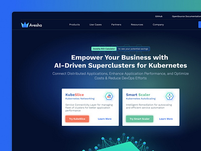 KubeSlice: Kubernetes Automation ai autmation blue branding design desktop graphic design green illustration kubernetes logo minimal neon ui uidesign web website