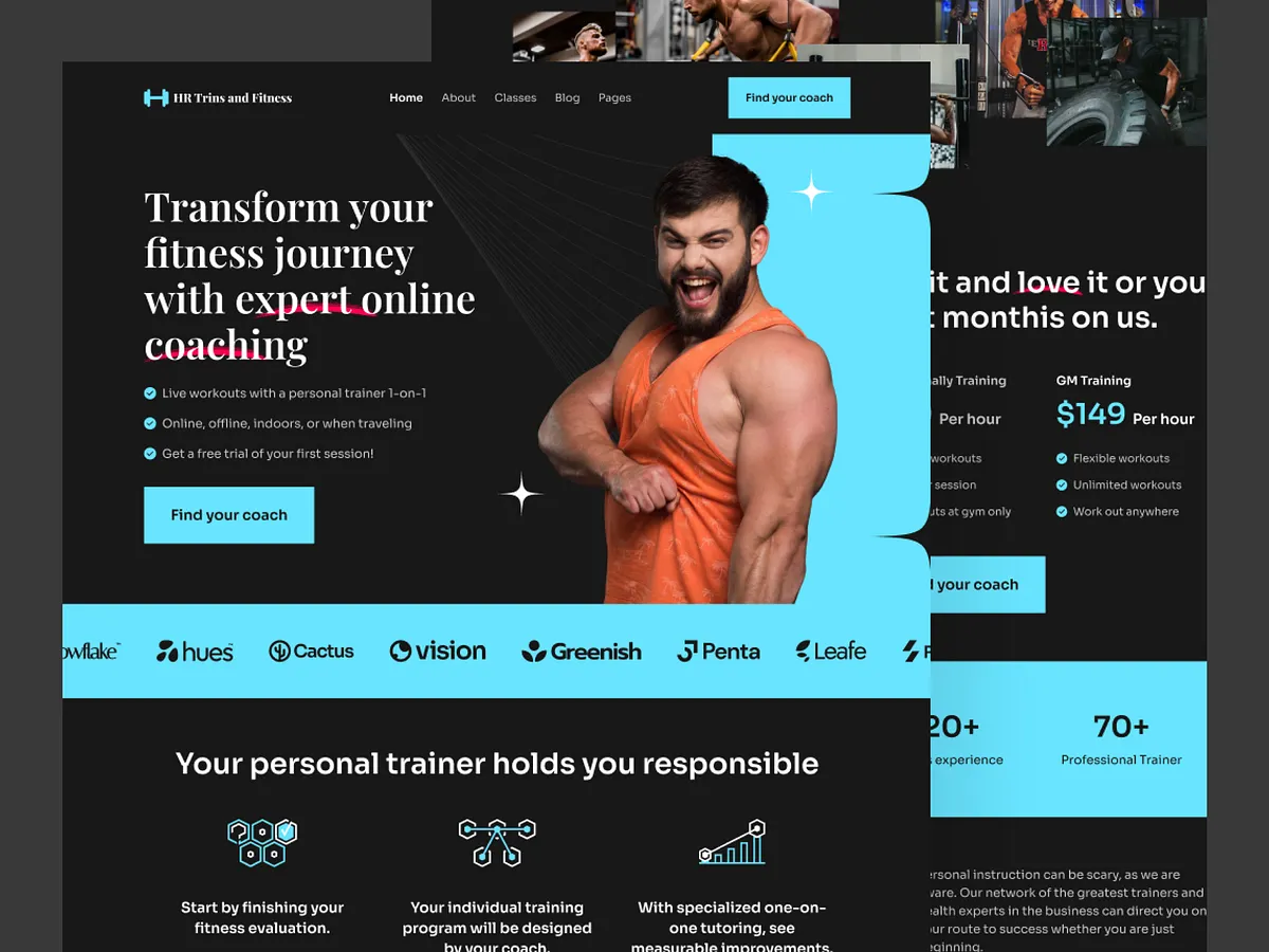 Gym Trainer designs, themes, templates and downloadable graphic ...