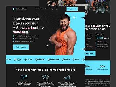 Personal Trainer Sale page app designer dashboard gym fitness website gym trainer landing page designer mobile app online app designer personal trainer website product designer sale page training website ui ui design resources ui designer user interface user researcher ux ux designer web 3.0