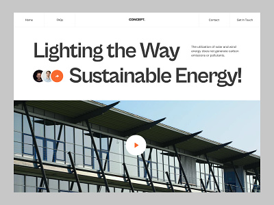 Solar Panel Landing Page business company eco friendly energy homepage installation landing page solar solar company solar energy solar panel solar power sustainable energy technology ui uiux web design website
