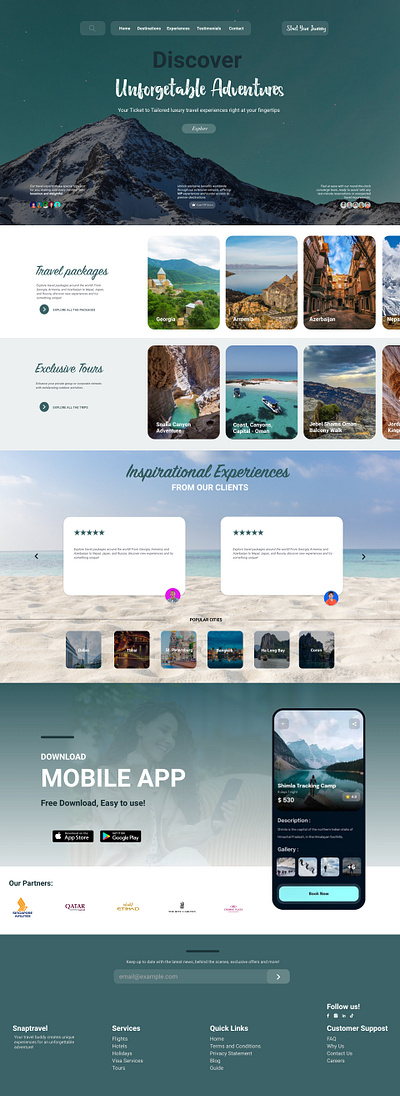 Travel Agency graphic design ui