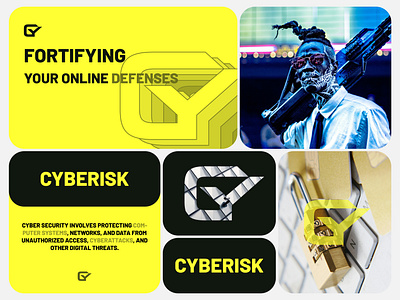 CYBERISK BRANDING LOGO DESIGN brand identity brand logo branding creative cyber logo cyberisk design graphic design logo logo design vector