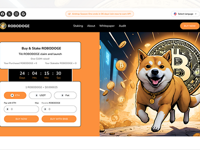 Doge20 Coin Tailwind CSS Website Template crypto crypto currency crypto web template css digital currency doge coin doge20 meme coin doge20 web template doge20coin forex html html5 meme coin landing page responsive tailwind tailwind template tailwind web template web template website template