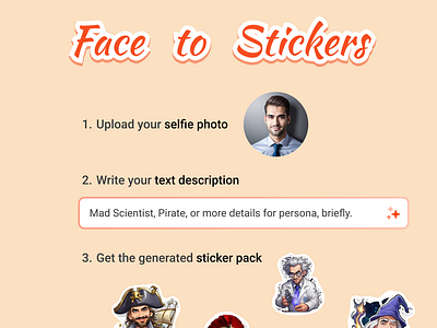 Face to Sticker AI customstickers generative stickerpack stickers