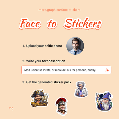 Face to Sticker AI customstickers generative stickerpack stickers
