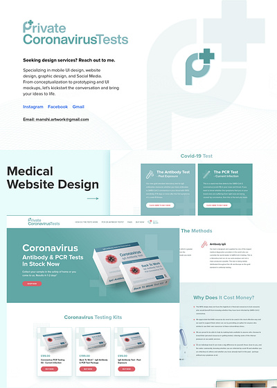 Medical Website Design branding graphic design landing page medical typography ui web