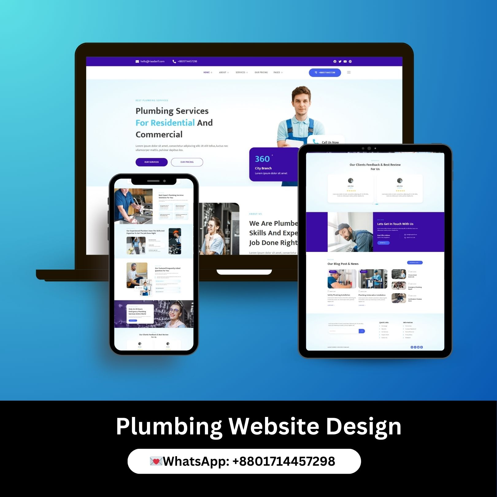 Plumbing Website Design | WordPress Website best plumbing website design best plumbing websites design design homepage landing page landingpage plumber website design plumbing website design site ui ux web web design web development webdesign website website design wordpress wordpress landing wordpress website