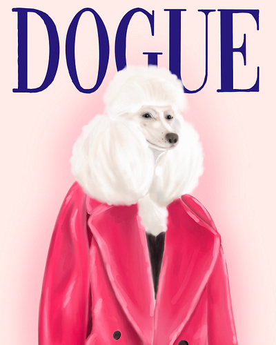 Digital dog portrait | Procreate digital painting illustration posterart procreate