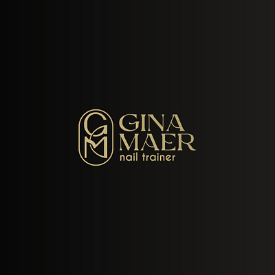 GINA MAER - logo design & process video branding gm monogram graphic design logo nail trainer