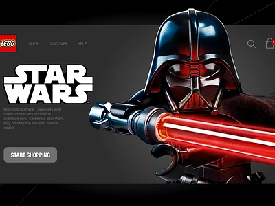 LEGO Group and StarWars UI redesign black and red branding graphic design illustartion lego logo motion graphics space spaceships starwars ui ui design uiux design ux ux design web design