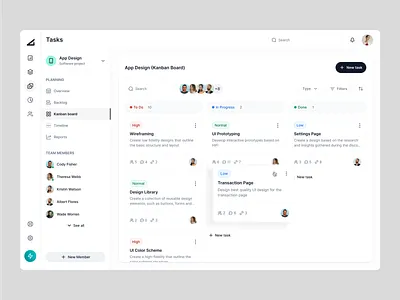Neowise - Tasks UI @tasks branding color dashboard design graphic design logo motion graphics ui users