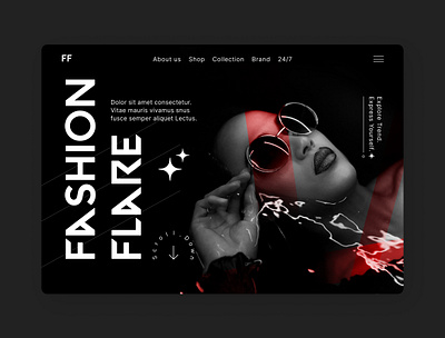 Fashion Flare Wed Design ai fashion web design app design fashion web design fashion website design graphic design landing page design logo ui ui design