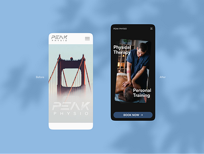 Redesign of a hero physiotherapy website for mobile design hero mobile website personal trainer physiotherapy ui ux web web design website