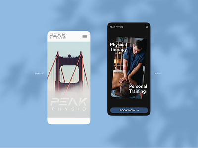 Redesign of a hero physiotherapy website for mobile design hero mobile website personal trainer physiotherapy ui ux web web design website