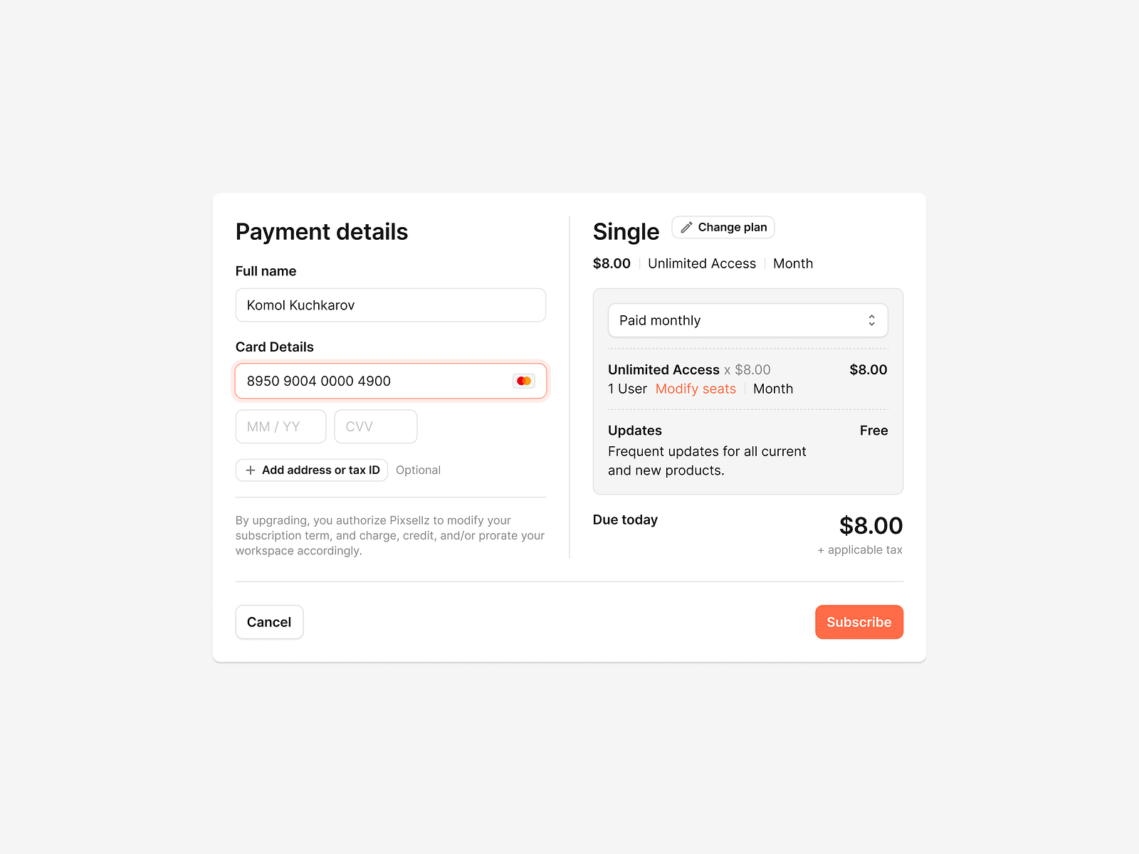 Payment Details by Pixsellz on Dribbble