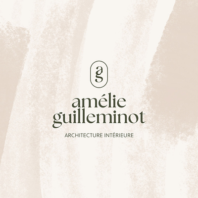 Amélie Guilleminot branding design elegant interior design logo monogram type typography