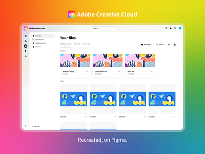 Adobe Creative Cloud Figma Recreation adobe creative creative cloud design free spectrum template ui ux