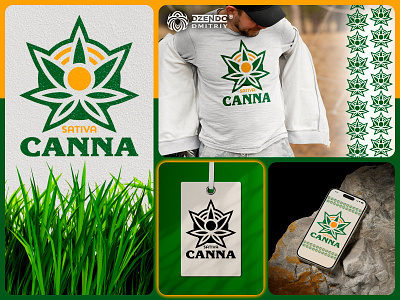 CANNA Sativa logo alternative medicine branding cannabis green healing health herbal holistic leaf logo logo design marijuana medical nature organic plant therapy treatment wellness