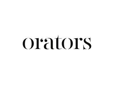 Orators branding design graphic design identity logo orator typographic wordmark