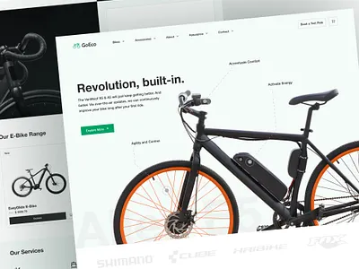 Go Eco - Bicycle Store e commerce landing page online store screen design ui uidesign uxdesign webdesign website