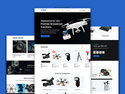 Transforming Broadcast Excellence: TBS Ecommerce UI Design 🌟 broadcast broadcastui design digital ecommercedesign equipment experience fabrication figmadesign innovation landing page seamless services solutions support tech ui userinterface ux website