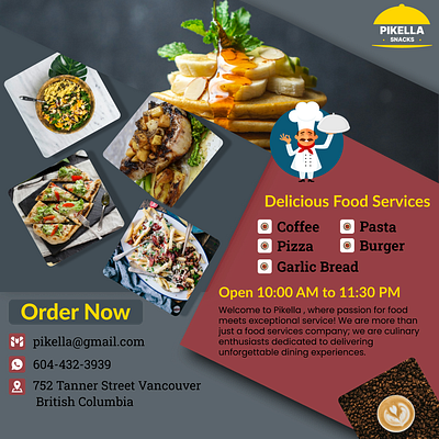 Food Service Brochure- Kpyxal Solutions LLP animation branding brochure design food brochure graphic design