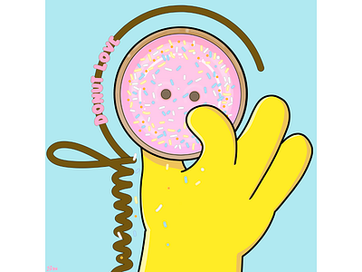 Donut or a Button art design donut illustration simpsons