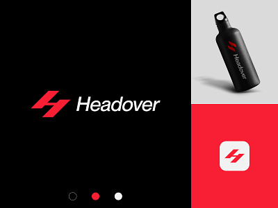 Headover app icon athletic branding fitness graphic design gym headover inspiration logo logo design mockup modern