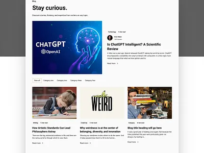 Blog Landing Page agency blog design graphic design ui design uiux ux design