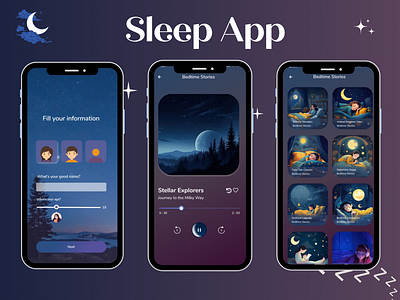 💤📱 Sleep App 3d animation branding graphic design logo motion graphics ui user experience user interface