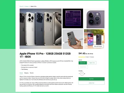 Product Header e-commerce Landing Page. agency design ecommerce landing page ui designer ux designer web designer