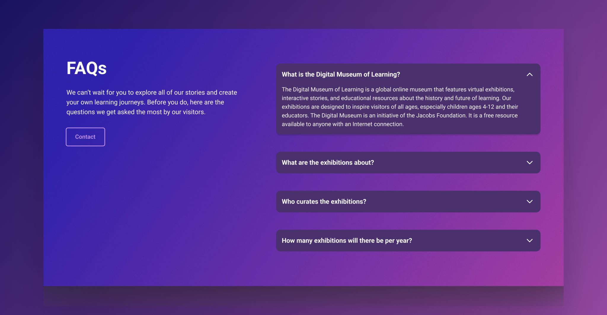 FAQ Section Landing Page agency design graphic designer landing page ui designer ux designer web designer