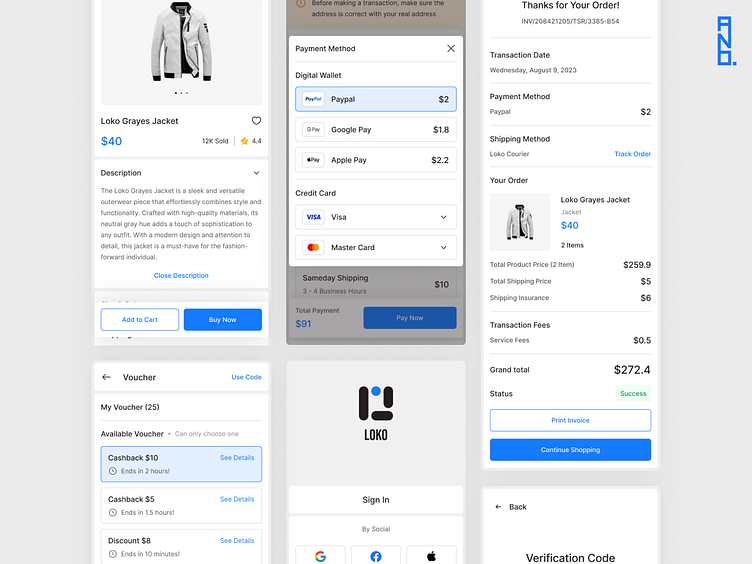 Loko Clothes Store UI Template by deanoamor on Dribbble