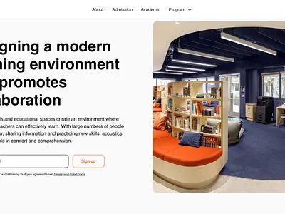 High School Landing Page agency design freelancer ui designer ux designer web designer webdesign