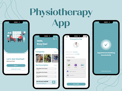 🏥 Physiotherapy App branding design desktop application digital design graphic design icon illustration logo typography ui ui graphics user interface design ux vector