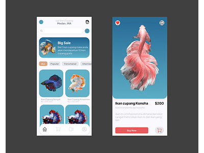 Ikan Cupang design figma mobile students ui