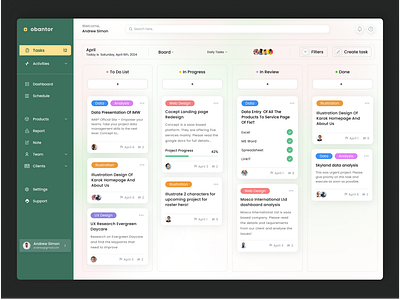 Project & Task Management Dashboard activity application dashboard delivery freelance planning product project remote review task task management team time tracking trending ui uxui web app work