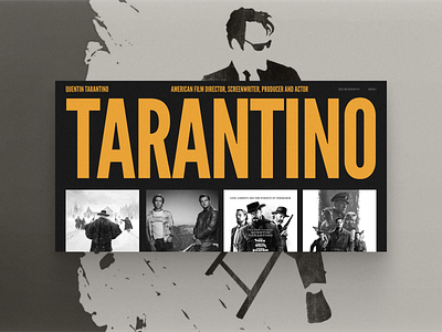 QUENTIN TARANTINO branding design graphic design ui web